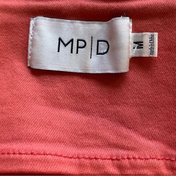 MP Denim Fall Halloween Chic Button Down Casual Coral Mini Jean Dress MEDIUM - Picture 5 of 5